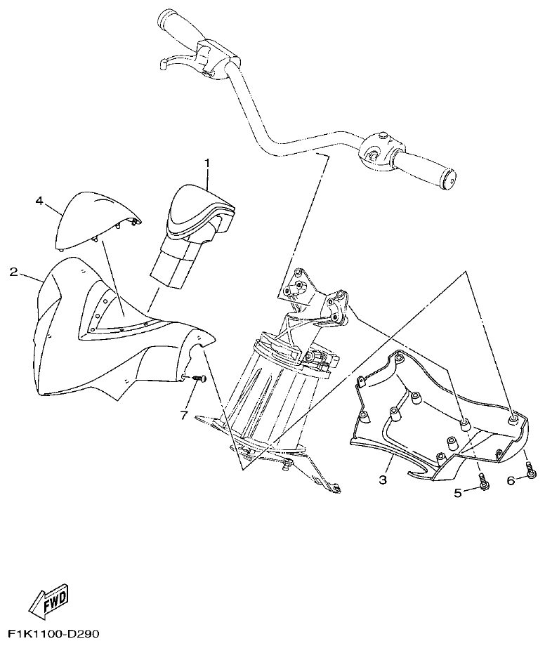 Yamaha VX700WAVERUNNER STEERING 2 parts diagram